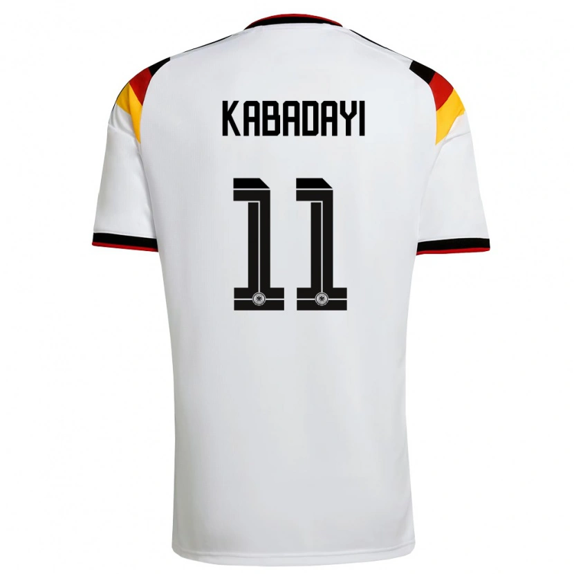 Danxen Women Germany Yusuf Kabadayi #11 White Black Red Home Jersey 26-28 T-Shirt