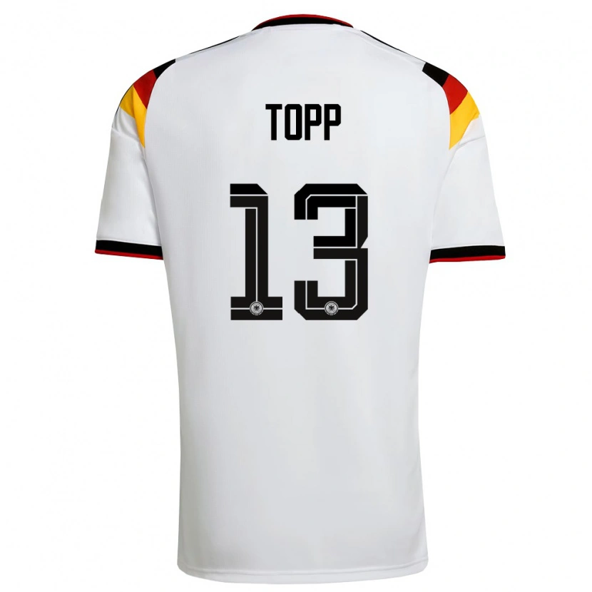 Danxen Women Germany Keke Topp #13 White Black Red Home Jersey 26-28 T-Shirt