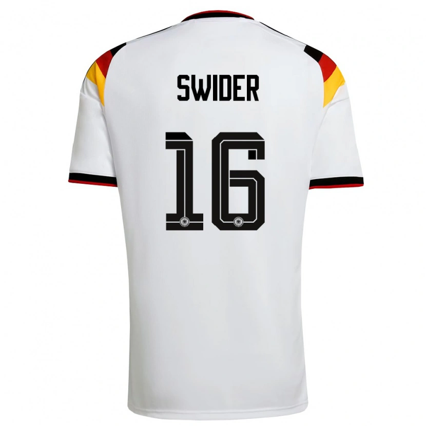 Danxen Women Germany Niklas Swider #16 White Black Red Home Jersey 26-28 T-Shirt