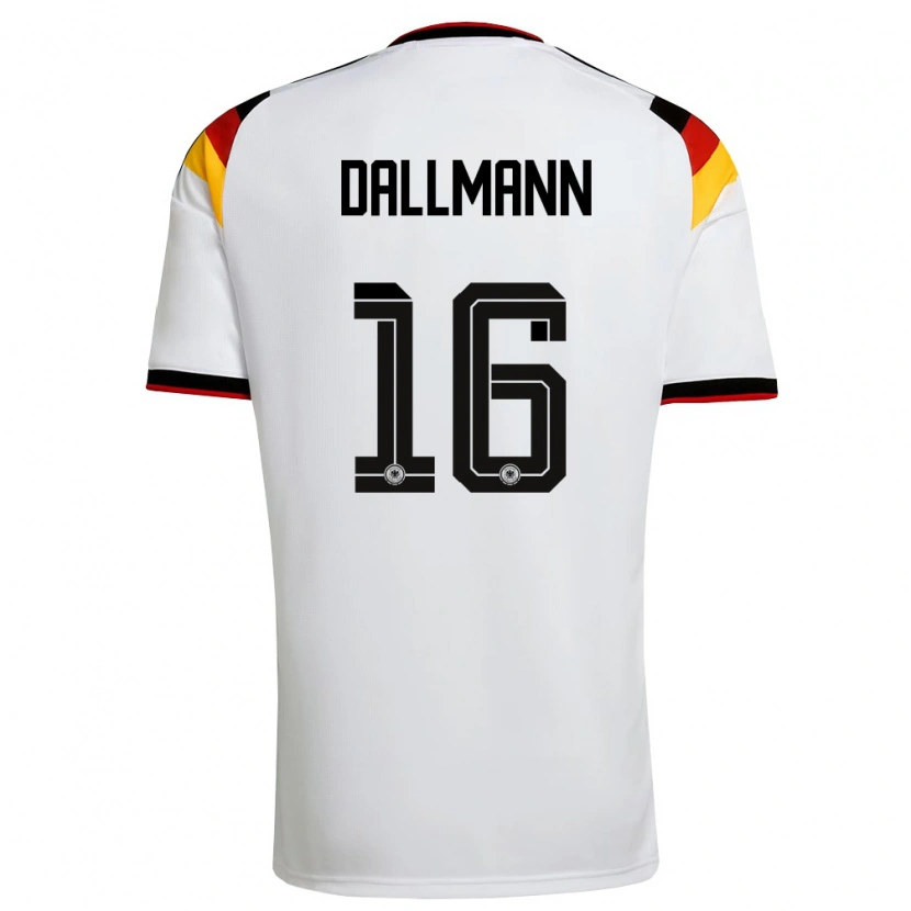 Danxen Women Germany Linda Dallmann #16 White Black Red Home Jersey 26-28 T-Shirt