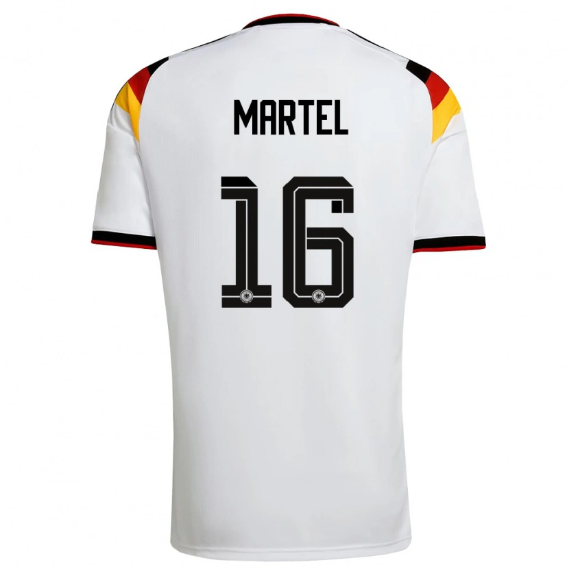 Danxen Women Germany Eric Martel #16 White Black Red Home Jersey 26-28 T-Shirt
