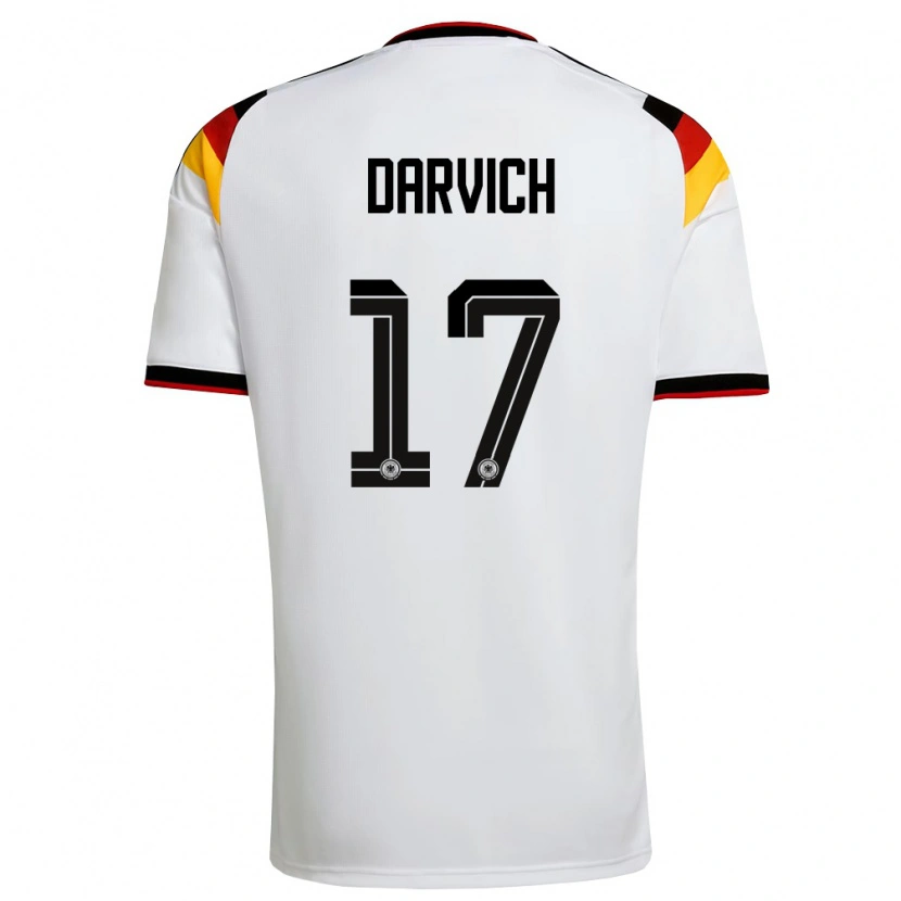 Danxen Women Germany Noah Darvich #17 White Black Red Home Jersey 26-28 T-Shirt