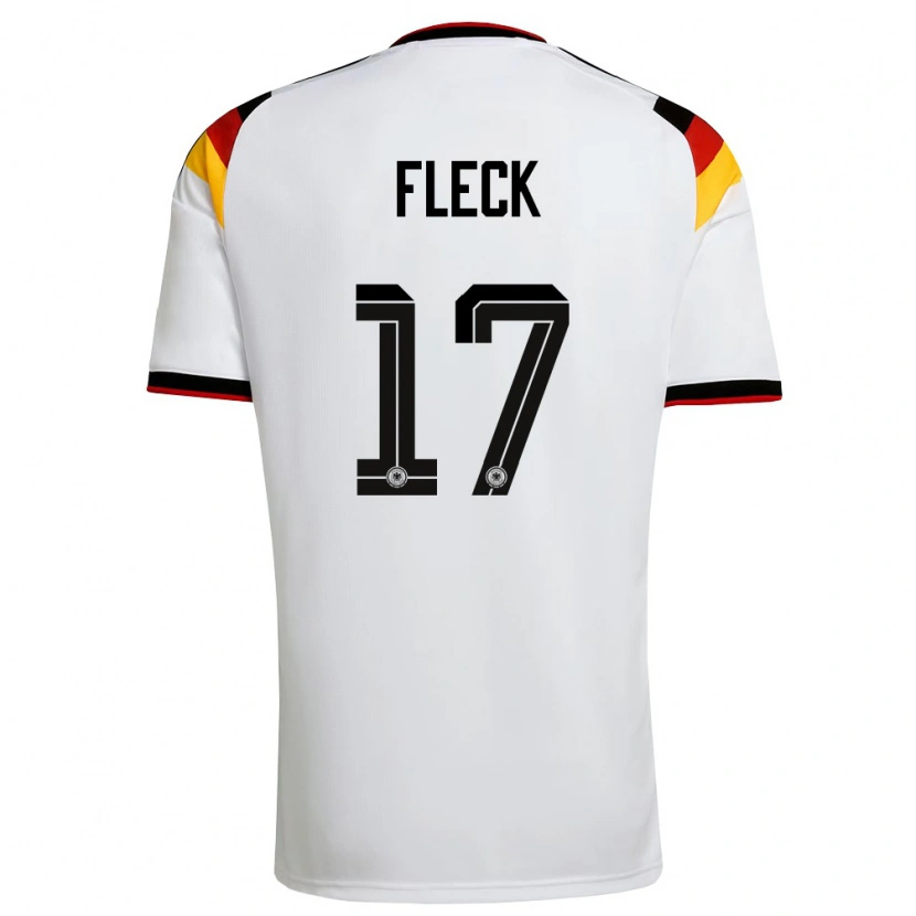 Danxen Women Germany Fritz Fleck #17 White Black Red Home Jersey 26-28 T-Shirt