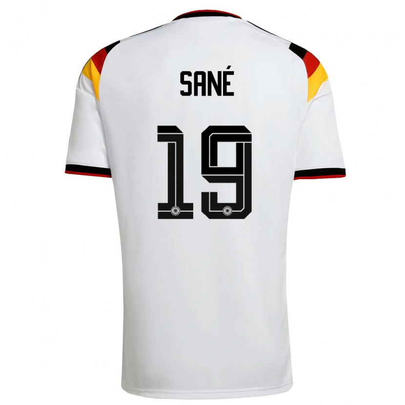 Danxen Women Germany Leroy Sané #19 White Black Red Home Jersey 26-28 T-Shirt