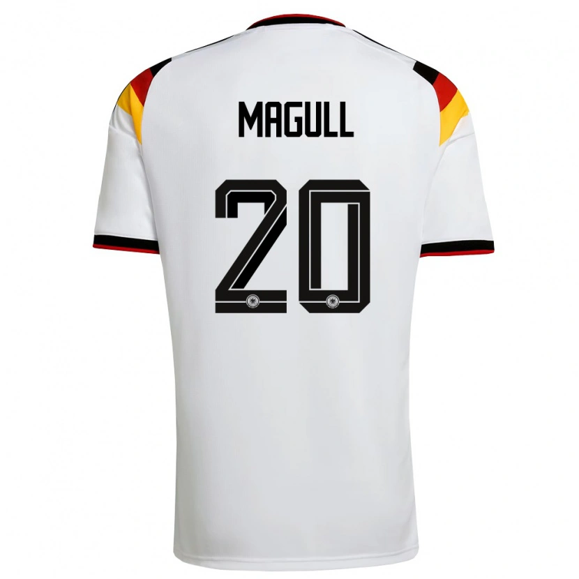 Danxen Women Germany Lina Magull #20 White Black Red Home Jersey 26-28 T-Shirt