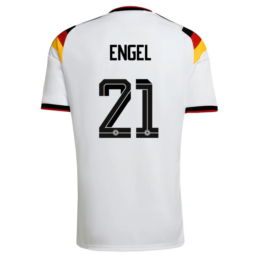 Danxen Women Germany Oskar Engel #21 White Black Red Home Jersey 26-28 T-Shirt