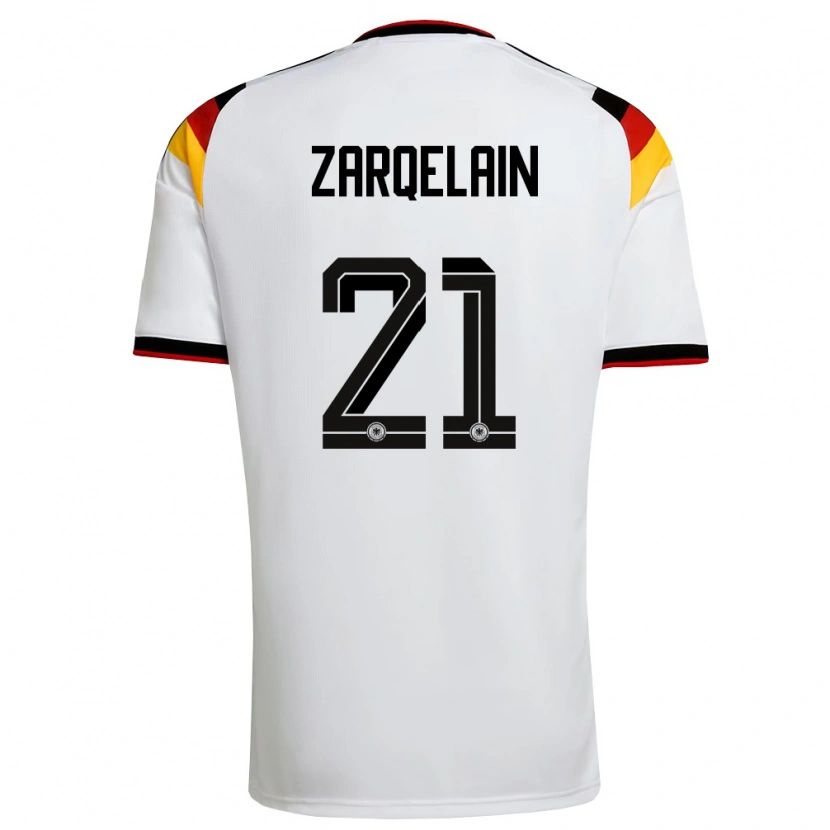 Danxen Women Germany Fadi Zarqelain #21 White Black Red Home Jersey 26-28 T-Shirt