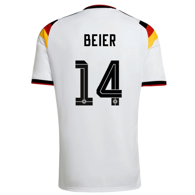 Danxen Women Germany Maximilian Beier #14 White Black Red Home Jersey 26-28 T-Shirt
