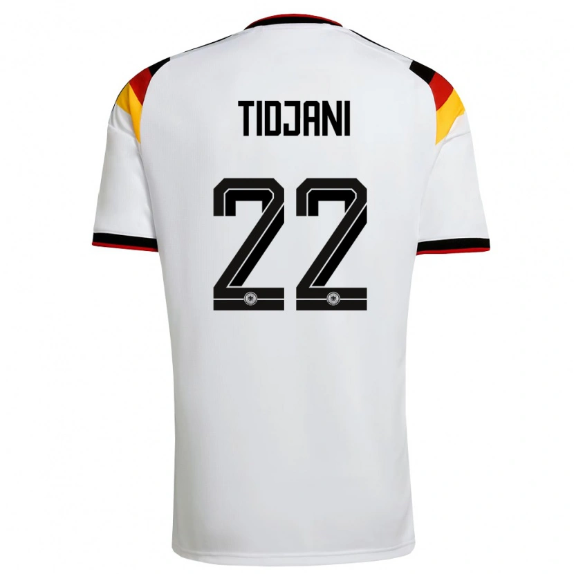 Danxen Women Germany Nouh Tidjani #22 White Black Red Home Jersey 26-28 T-Shirt
