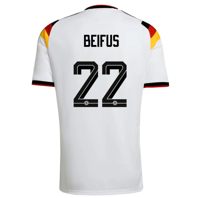 Danxen Women Germany Marcel Beifus #22 White Black Red Home Jersey 26-28 T-Shirt