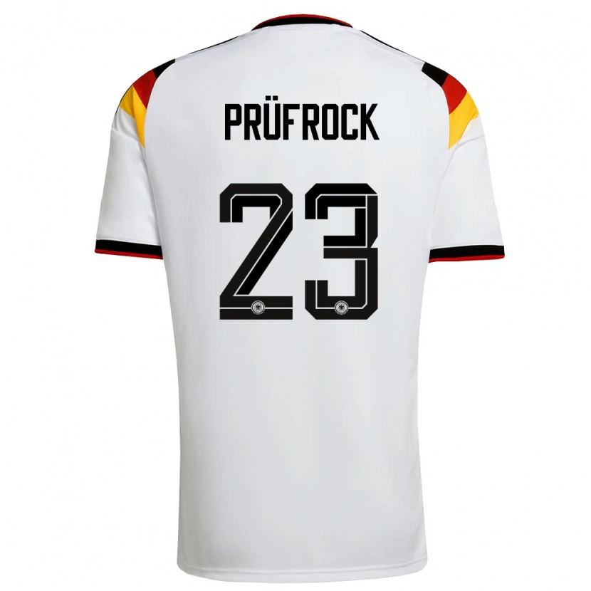 Danxen Women Germany Silas Prüfrock #23 White Black Red Home Jersey 26-28 T-Shirt