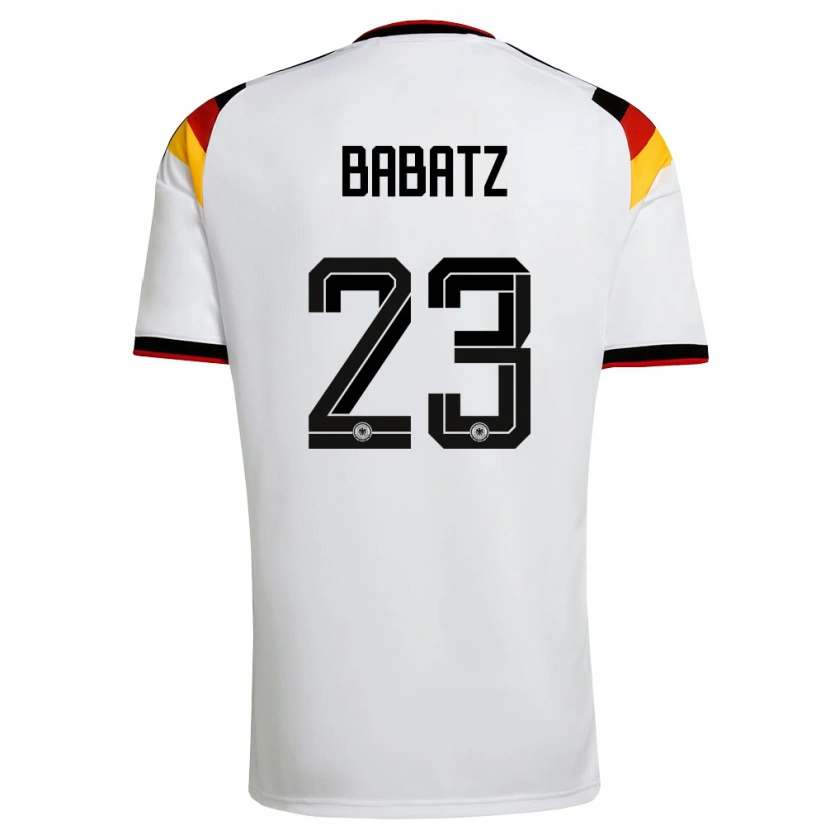 Danxen Women Germany Louis Babatz #23 White Black Red Home Jersey 26-28 T-Shirt