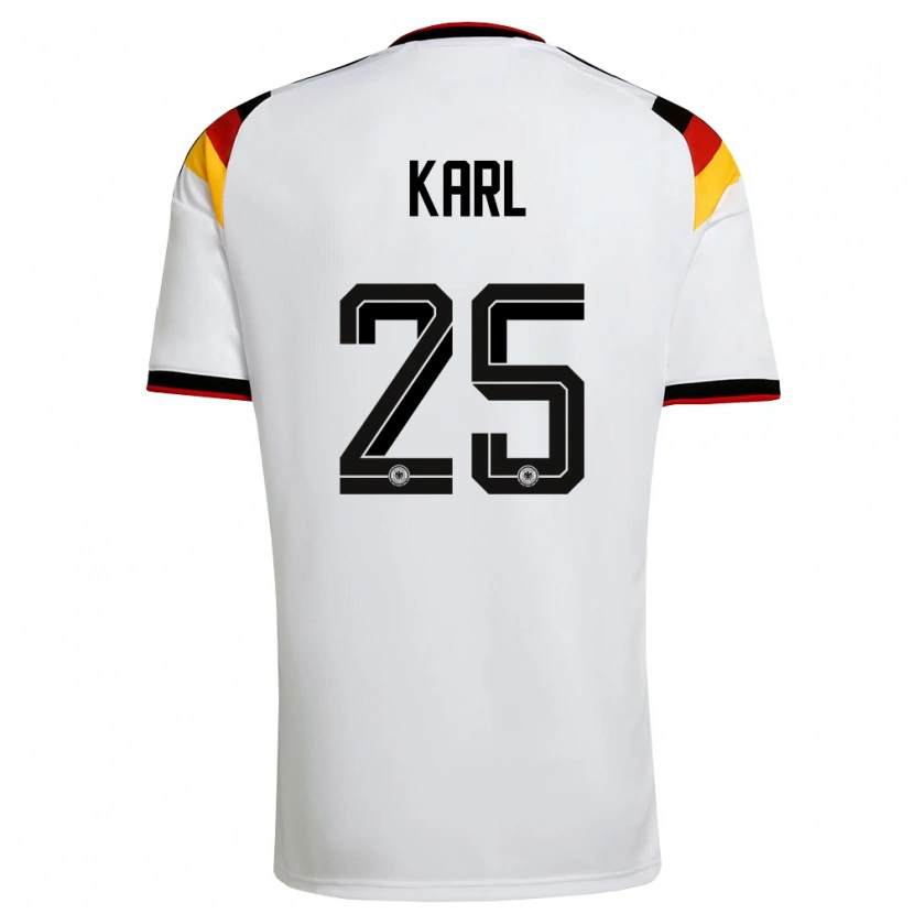 Danxen Women Germany Lennart Karl #25 White Black Red Home Jersey 26-28 T-Shirt