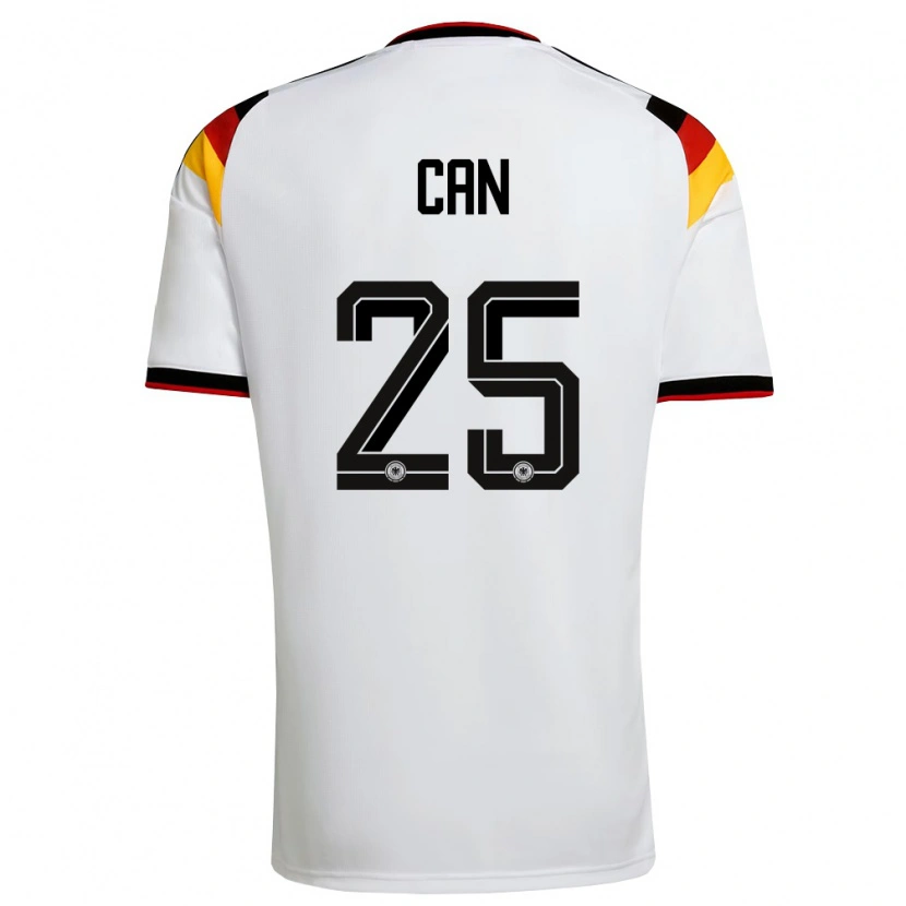 Danxen Women Germany Emre Can #25 White Black Red Home Jersey 26-28 T-Shirt