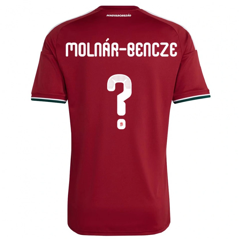 Danxen Women Hungary Zsombor Molnár-Bencze #0 Red White Green Home Jersey 26-28 T-Shirt