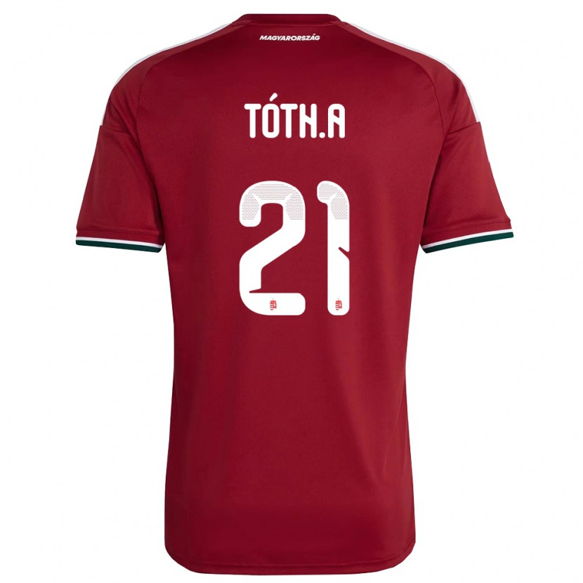 Danxen Women Hungary Alex Tóth #21 Red White Green Home Jersey 26-28 T-Shirt