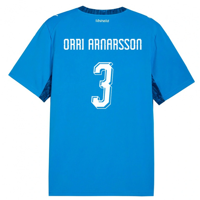 Danxen Women Iceland Egill Orri Arnarsson #3 Blue Navy Home Jersey 26-28 T-Shirt