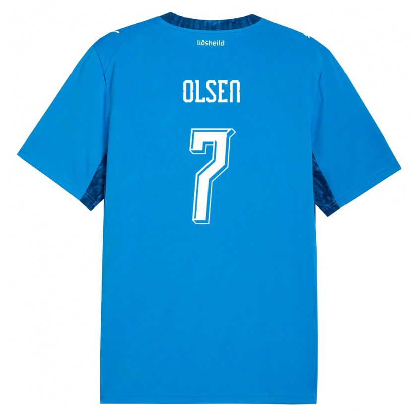 Danxen Women Iceland Gunnar Olsen #7 Blue Navy Home Jersey 26-28 T-Shirt