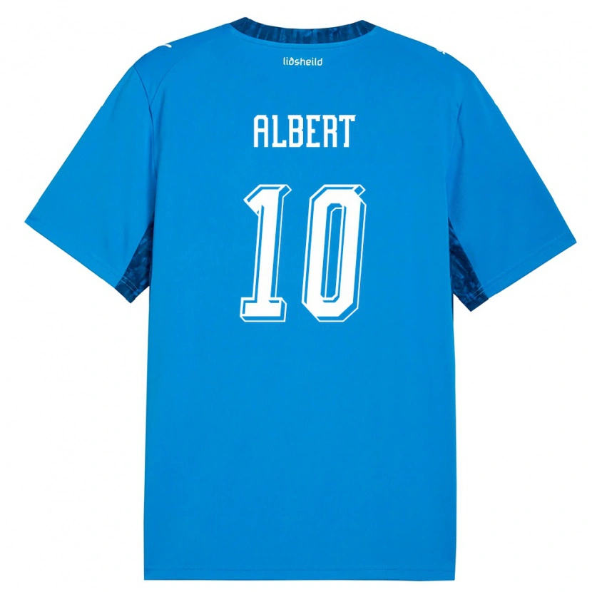 Danxen Women Iceland Albert Gudmundsson #10 Blue Navy Home Jersey 26-28 T-Shirt