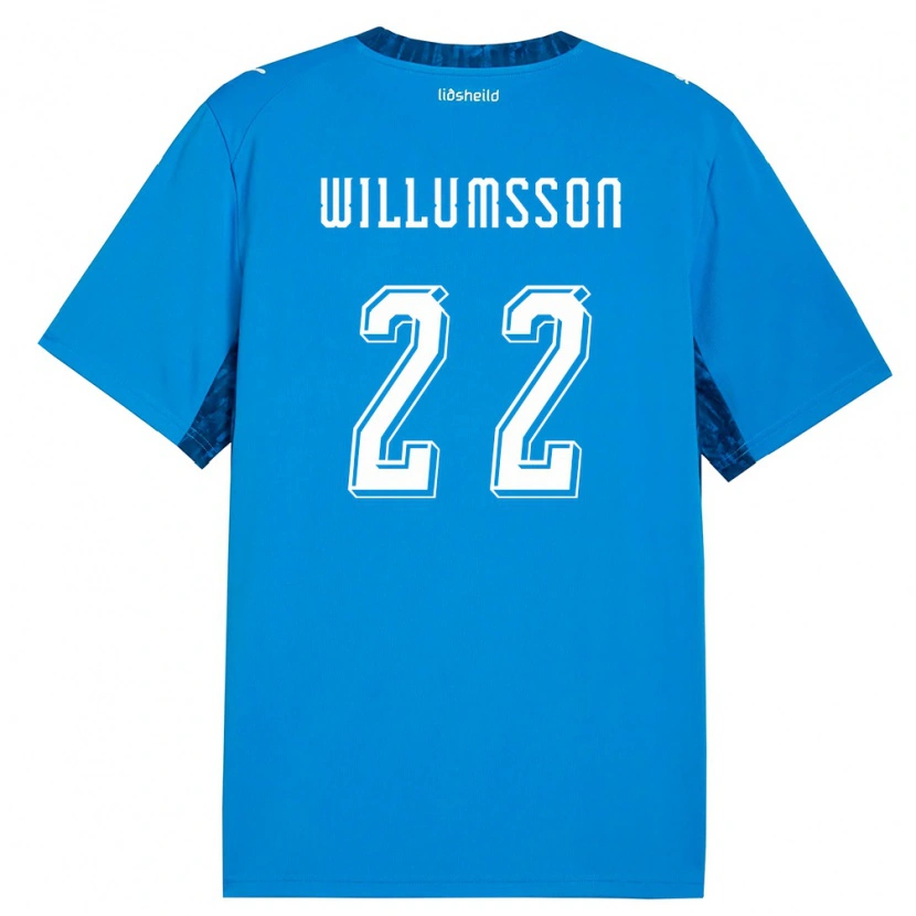 Danxen Women Iceland Brynjólfur Willumsson #22 Blue Navy Home Jersey 26-28 T-Shirt