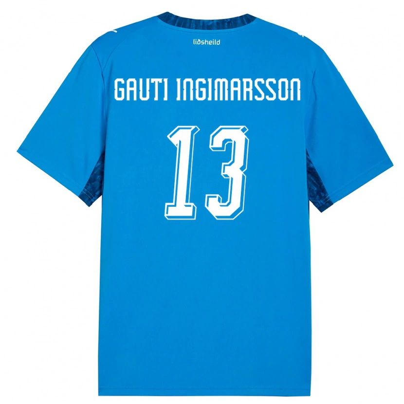 Danxen Women Iceland Skarphédinn Gauti Ingimarsson #13 Blue Navy Home Jersey 26-28 T-Shirt