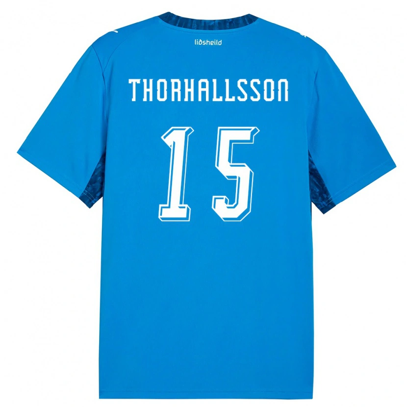 Danxen Women Iceland Dagur Dan Thórhallsson #15 Blue Navy Home Jersey 26-28 T-Shirt