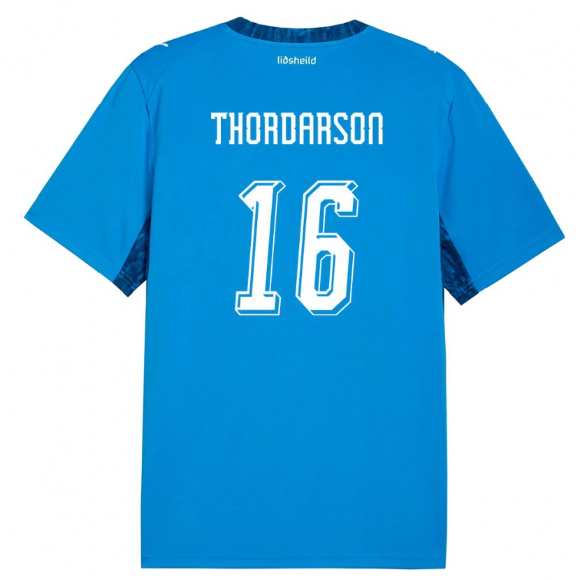 Danxen Women Iceland Stefán Teitur Thórdarson #16 Blue Navy Home Jersey 26-28 T-Shirt