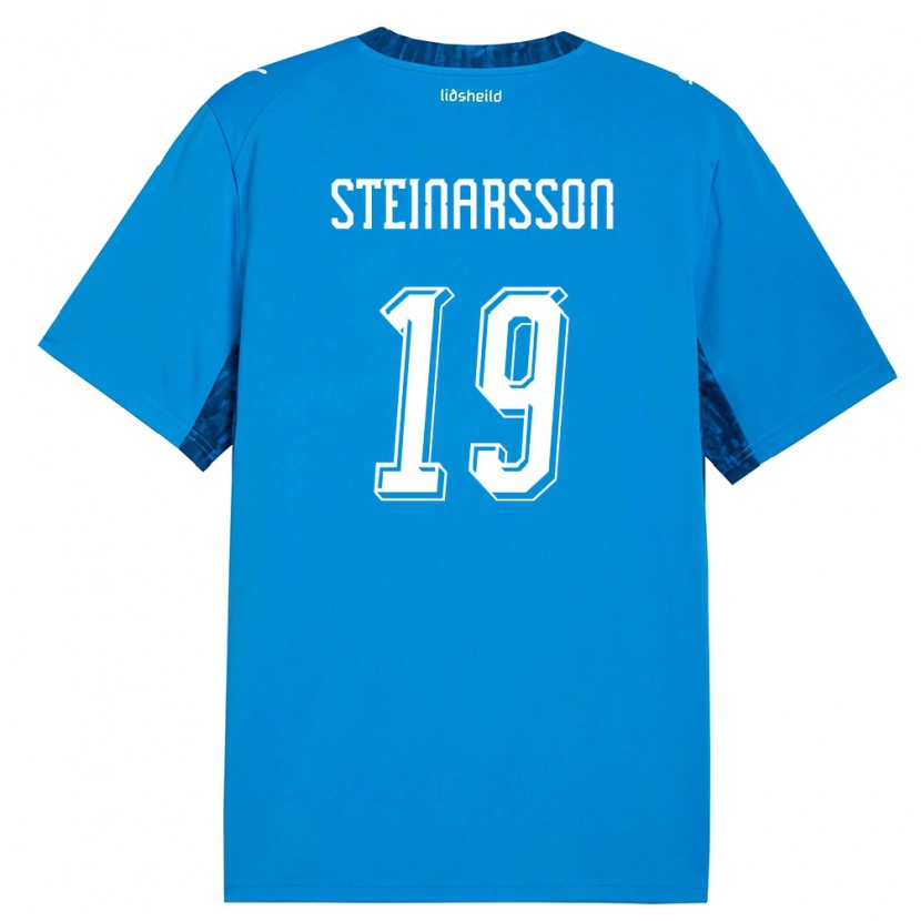 Danxen Women Iceland Ásgeir Steinn Steinarsson #19 Blue Navy Home Jersey 26-28 T-Shirt