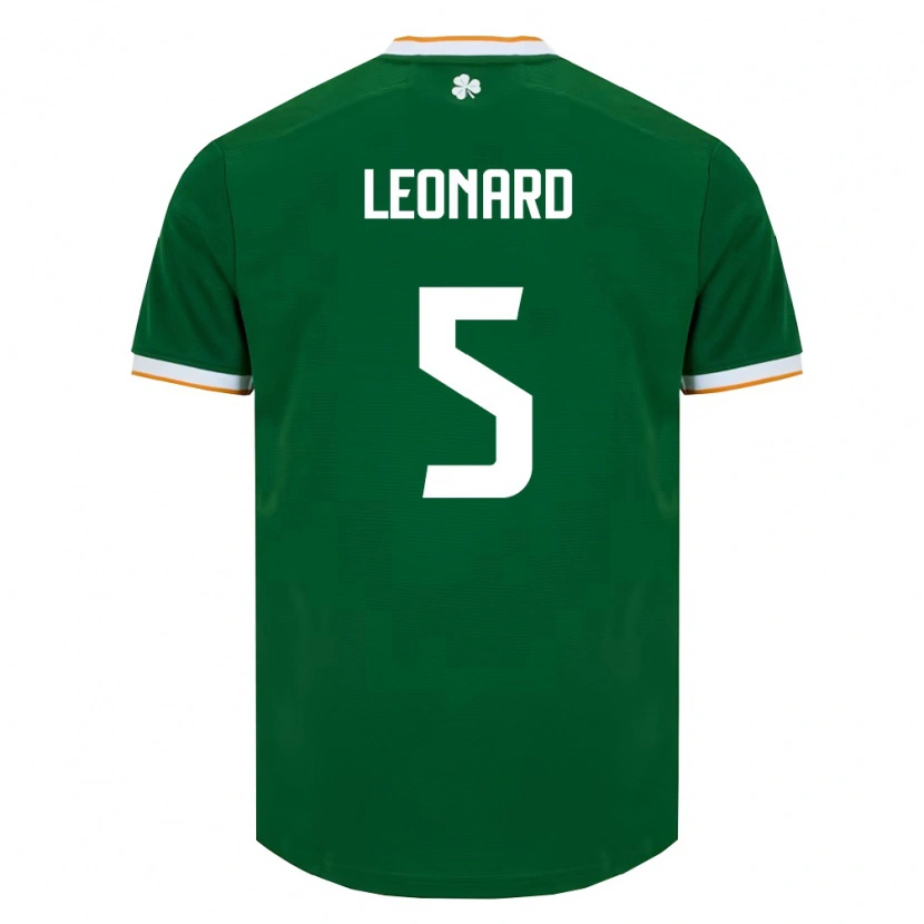 Danxen Women Ireland Vinnie Leonard #5 Dark Green White Home Jersey 26-28 T-Shirt