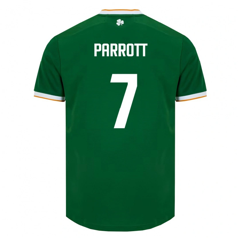 Danxen Women Ireland Troy Parrott #7 Dark Green White Home Jersey 26-28 T-Shirt