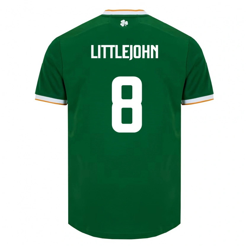 Danxen Women Ireland Ruesha Littlejohn #8 Dark Green White Home Jersey 26-28 T-Shirt
