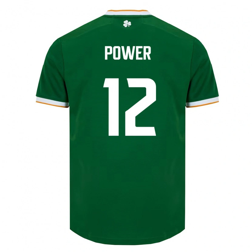 Danxen Women Ireland Nathan Power #12 Dark Green White Home Jersey 26-28 T-Shirt