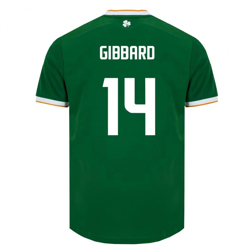 Danxen Women Ireland Joseph Gibbard #14 Dark Green White Home Jersey 26-28 T-Shirt