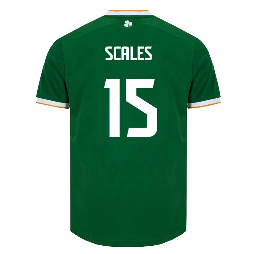 Danxen Women Ireland Liam Scales #15 Dark Green White Home Jersey 26-28 T-Shirt