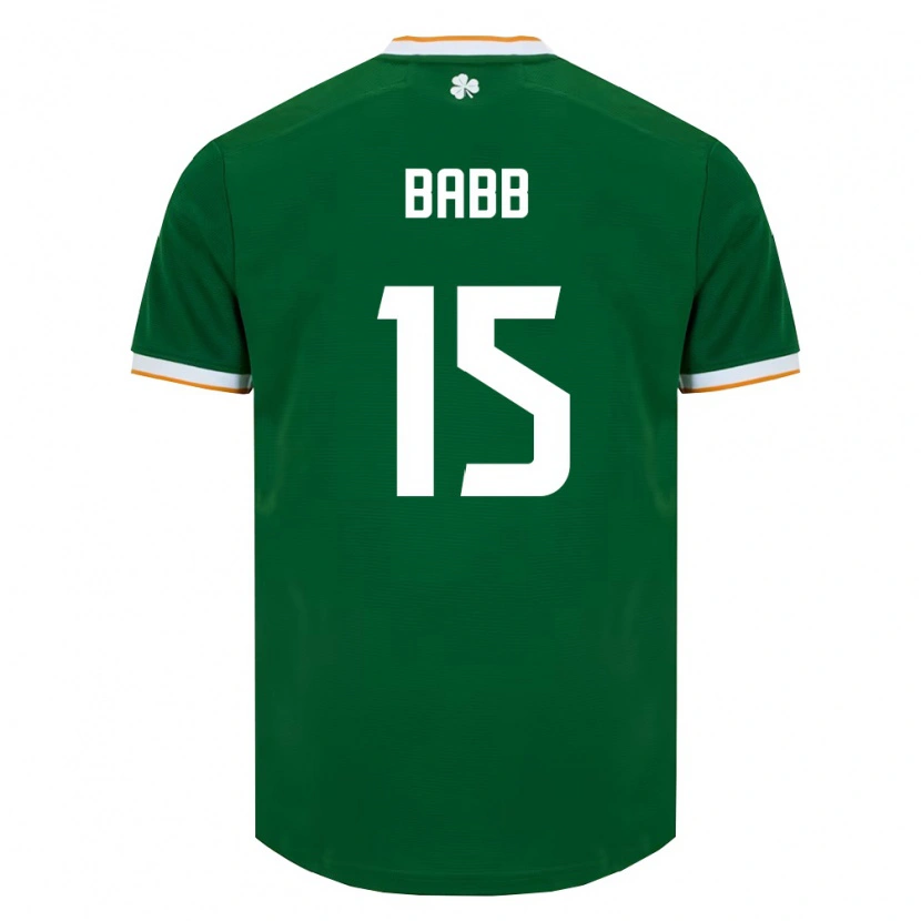 Danxen Women Ireland Daniel Babb #15 Dark Green White Home Jersey 26-28 T-Shirt