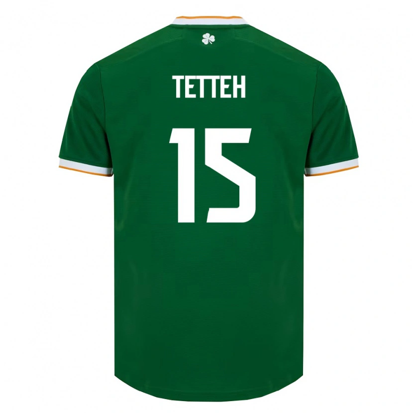 Danxen Women Ireland Gideon Tetteh #15 Dark Green White Home Jersey 26-28 T-Shirt