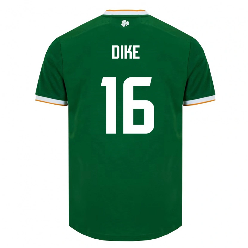 Danxen Women Ireland Michael Dike #16 Dark Green White Home Jersey 26-28 T-Shirt