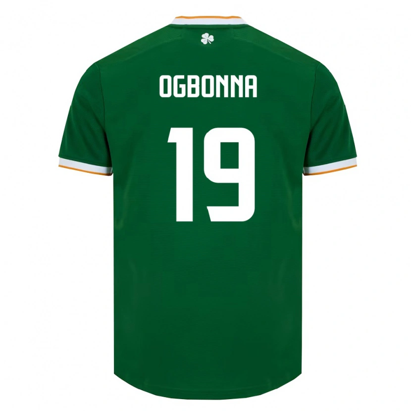 Danxen Women Ireland Goodness Ogbonna #19 Dark Green White Home Jersey 26-28 T-Shirt