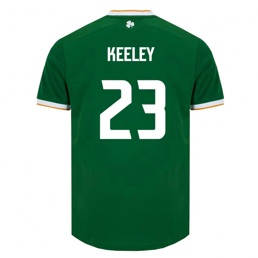 Danxen Women Ireland Josh Keeley #23 Dark Green White Home Jersey 26-28 T-Shirt