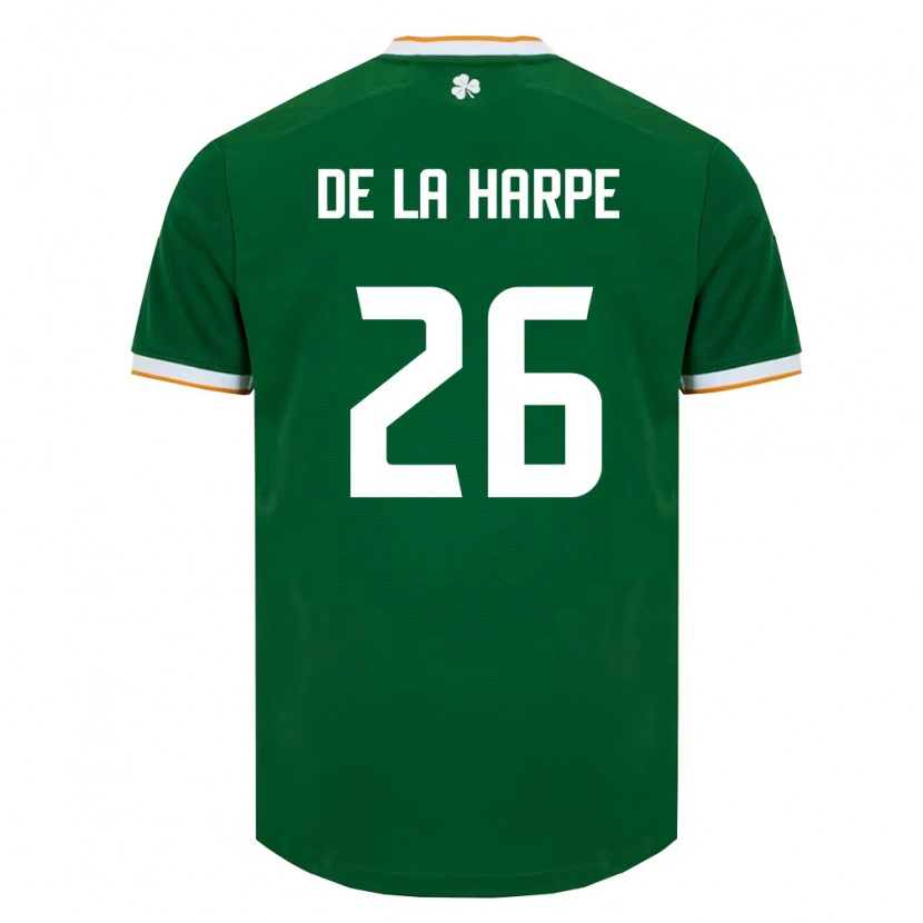 Danxen Women Ireland Deborah-Anne De La Harpe #26 Dark Green White Home Jersey 26-28 T-Shirt
