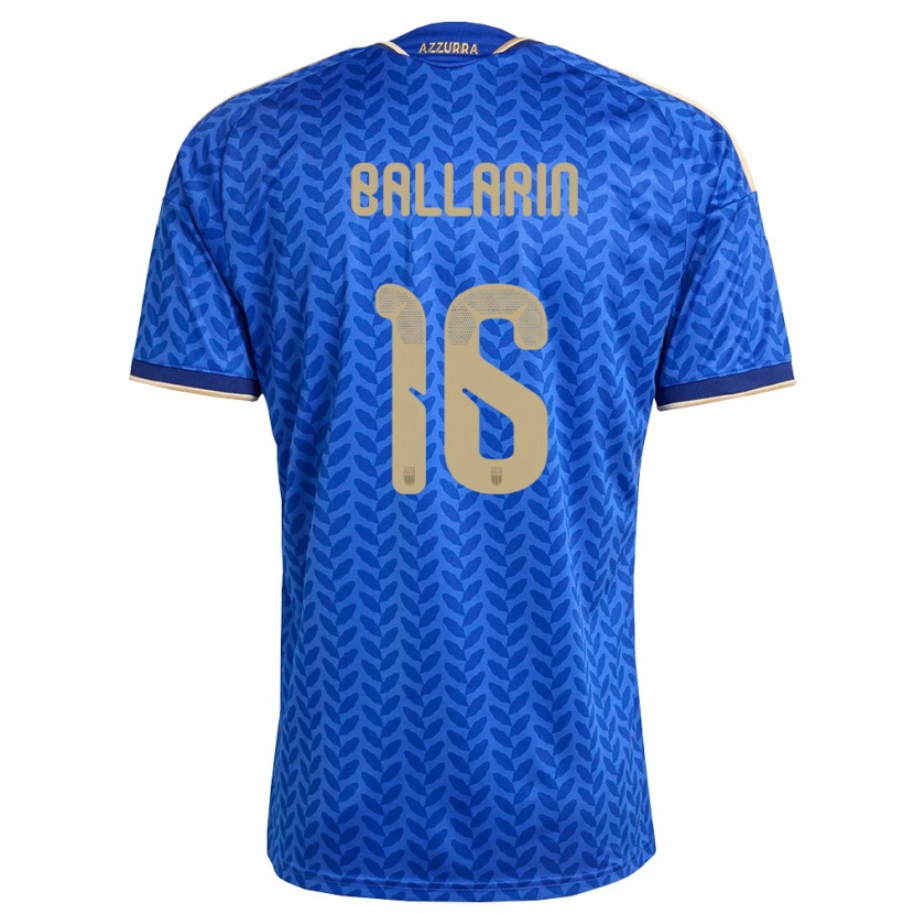 Danxen Women Italy Francesco Ballarin #16 Blue Navy Gold Home Jersey 26-28 T-Shirt