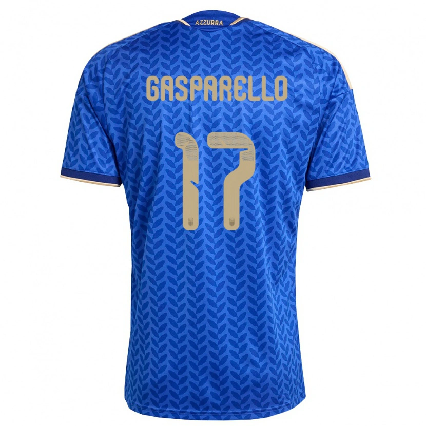 Danxen Women Italy Francesco Gasparello #17 Blue Navy Gold Home Jersey 26-28 T-Shirt