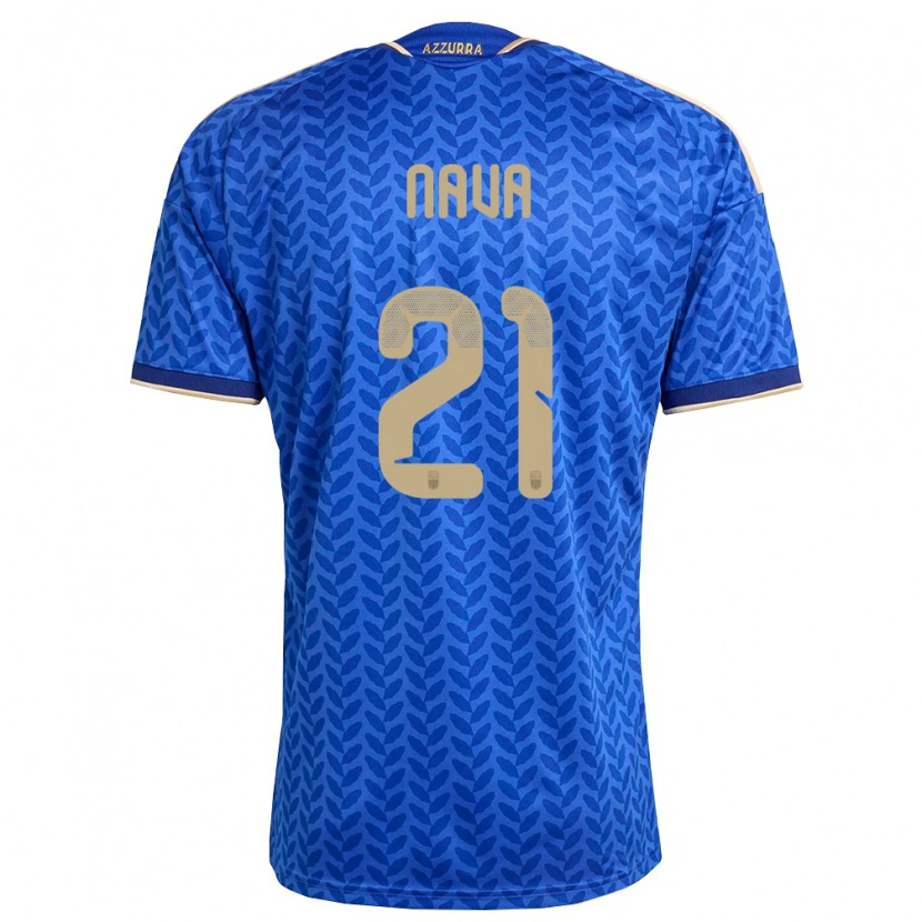 Danxen Women Italy Sebastiano Nava #21 Blue Navy Gold Home Jersey 26-28 T-Shirt
