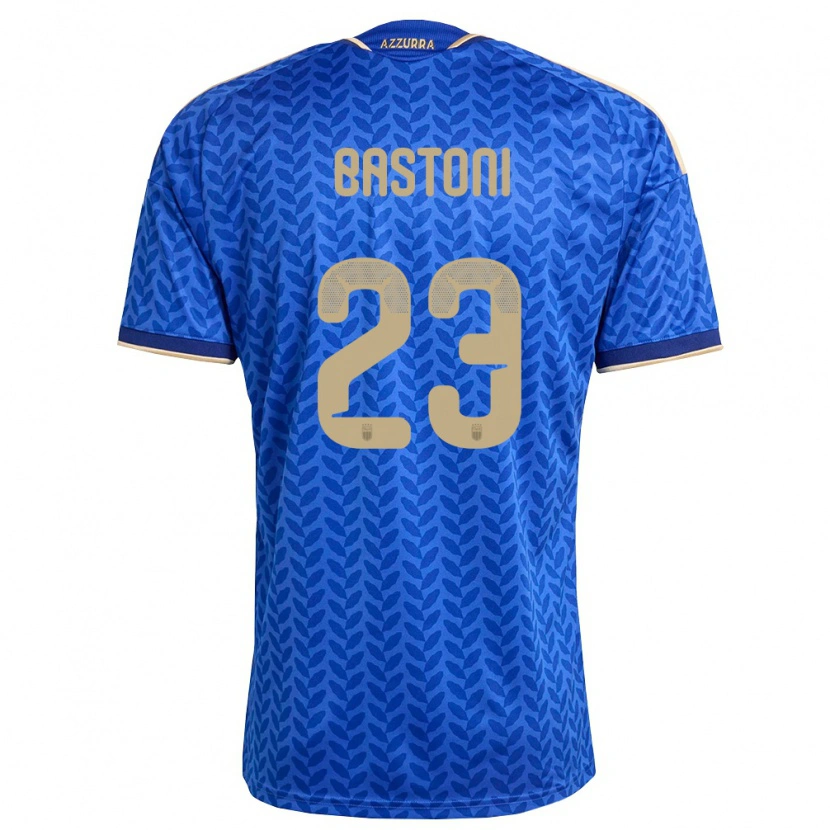Danxen Women Italy Alessandro Bastoni #23 Blue Navy Gold Home Jersey 26-28 T-Shirt