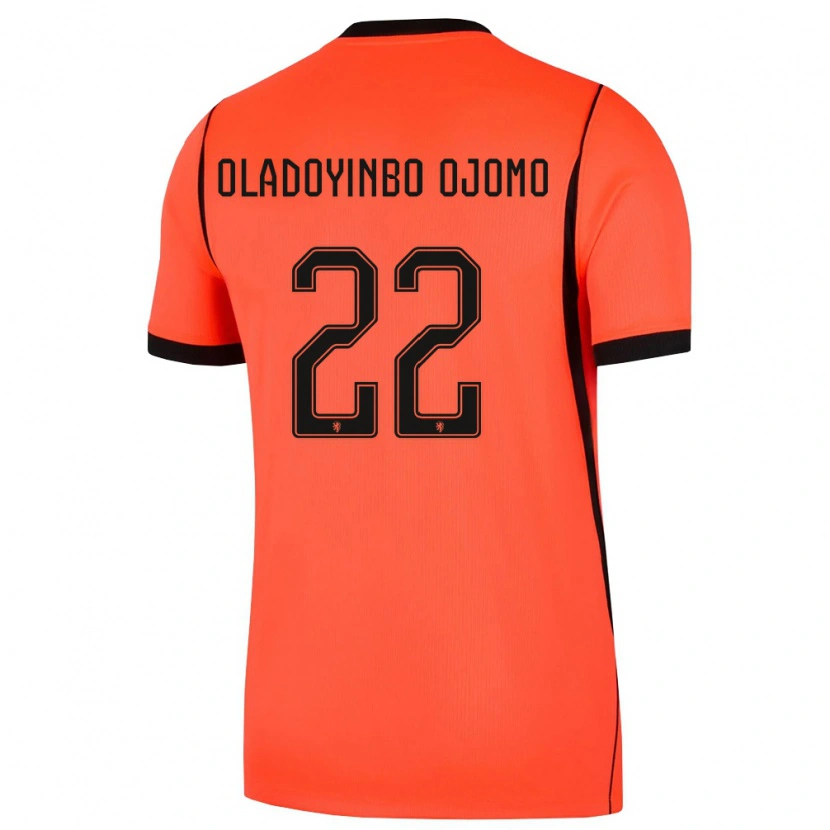 Danxen Women Netherlands Jeremiah Oladoyinbo Ojomo #22 Orange Black Home Jersey 26-28 T-Shirt