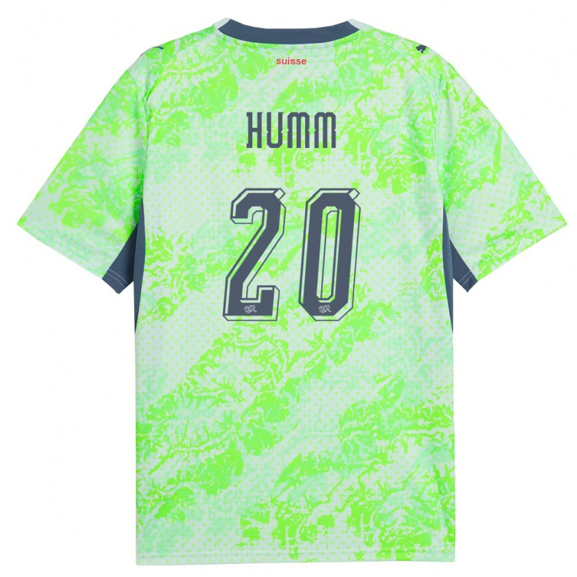 Danxen Women Switzerland Fabienne Humm #20 Green Navy Away Jersey 26-28 T-Shirt