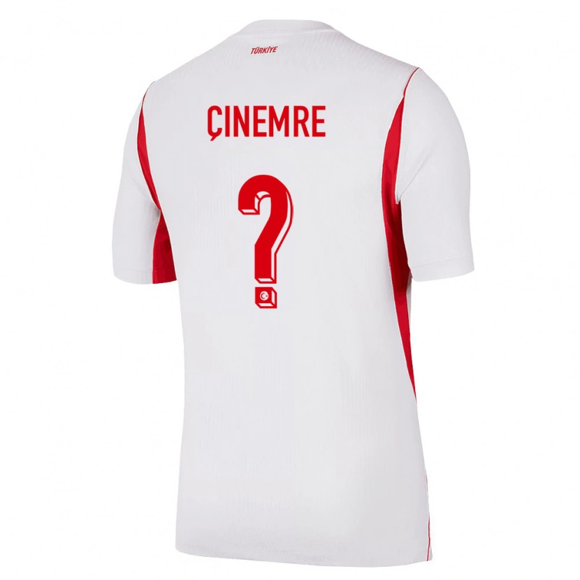 Danxen Women Turkey Enes Çinemre #0 White Red Burgundy Away Jersey 26-28 T-Shirt