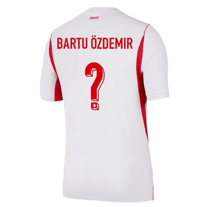 Danxen Women Turkey Talha Bartu Özdemir #0 White Red Burgundy Away Jersey 26-28 T-Shirt