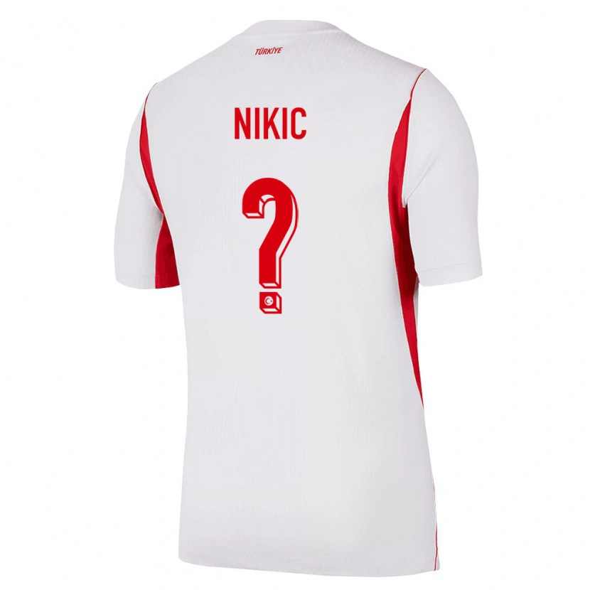 Danxen Women Turkey Noah Nikic #0 White Red Burgundy Away Jersey 26-28 T-Shirt