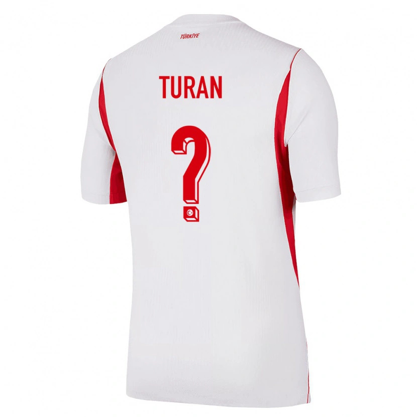 Danxen Women Turkey Hasan Turan #0 White Red Burgundy Away Jersey 26-28 T-Shirt